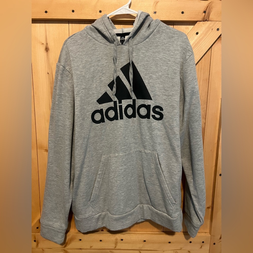 Adidas Men's Heather Gray Hoodie